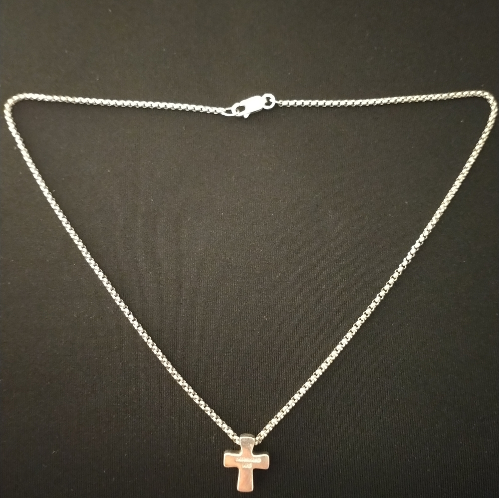 925/Cross/SolidSilver/Charm&925Necklace